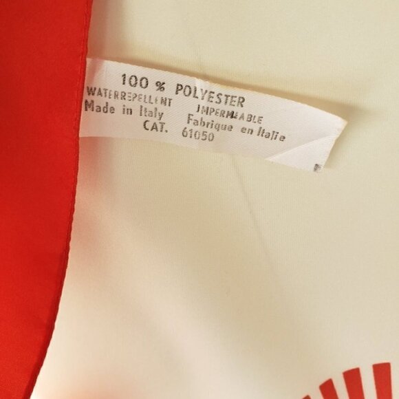 Vintage Eve Dedree Red & Cream Scarf Abstract Geo Print - Picture 5 of 6